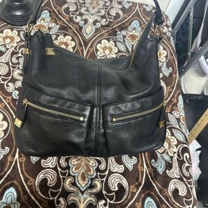 MICHAEL Michael Kors Black with Gold Hardware Hobo Bag